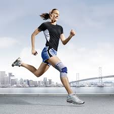 BAUERFEIND® Genutrain®knee support / Black-Blue - Image 8