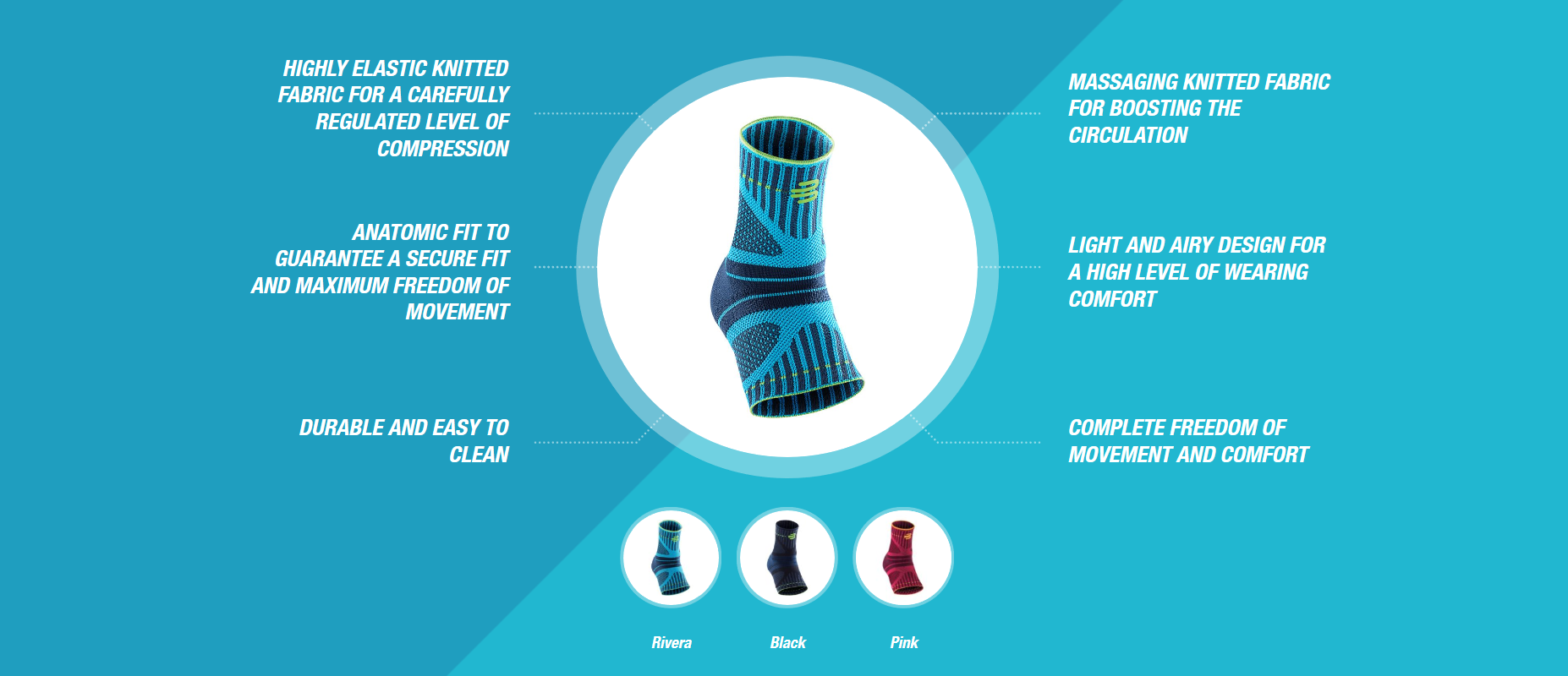 BAUERFEIND® Sports Ankle Support Dynamic/ Black - Image 3