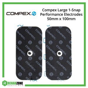 Compex Large 1-Snap Performance Electrodes 50mm x 100mm (2 Pads)