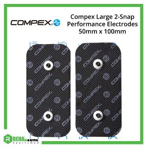 Compex Large 2-Snap Performance Electrodes 50mm x 100mm (2 Pads)