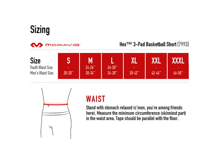 McDAVID 7993 Hex™ 3-Pad Basketball Short - Image 3