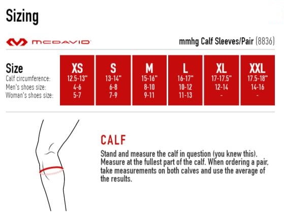 McDAVID 8836 mmHg Calf Sleeves / pair (White) - Image 3