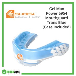 SHOCK DOCTOR® Gel Max Power 6954 Mouthguard Trans Blue (Case Included)