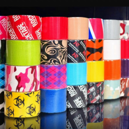 ROCKTAPE 5cm x 5m Random Mixed Colour and Design (Box of 6 Rolls)