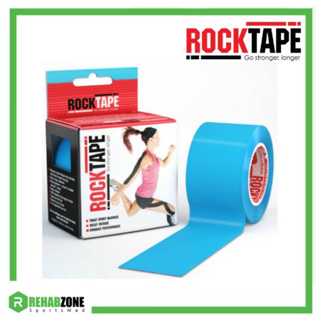 RockTape Kinesiology Tape 5cm x 5m Blue Frame Rehabzone Singapore