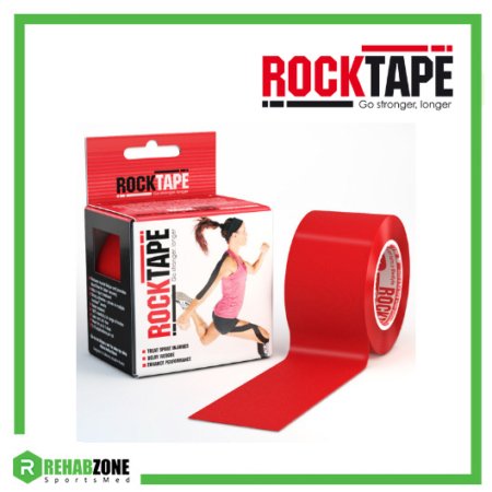 RockTape Kinesiology Tape 5cm x 5m Red Frame Rehabzone Singapore