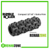RumbleRoller® Compact 12" x 5"/ Extra-Firm Density/ Black - RRCX127
