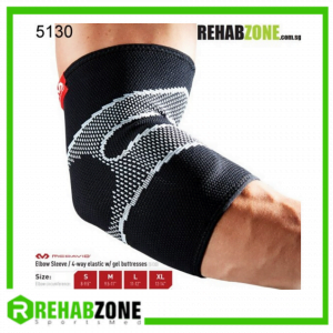 McDAVID 5130 Level 2 Elbow Sleeve/4-Way Elastic w/Gel Buttresses Rehabzone Singapore