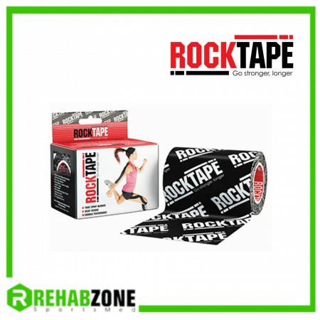 ROCKTAPE 10cm x 5m Black Logo