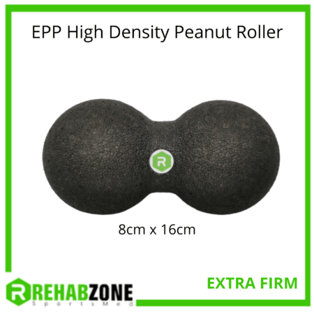 REHABZONE EPP High Density Peanut Roller / 16cm(L) x 8cm(D) / Black