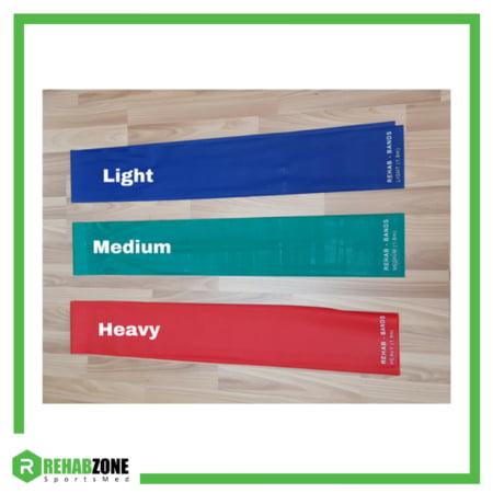 Rehabzone Flat Resistance Rehab Band Set of 3 Frame Rehabzone Singapore