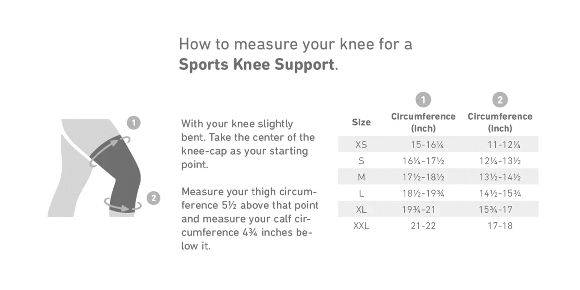Bauerfeind Sports Knee Support Sizing Rehabzone Singapore