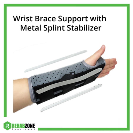 Wrist Brace Support with Metal Splint Stabilizer Frame Rehabzone Singapore
