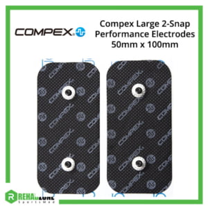 Compex Large 2-Snap Performance Electrodes 50mm x 100mm (2 Pads) Frame Rehabzone Singapore