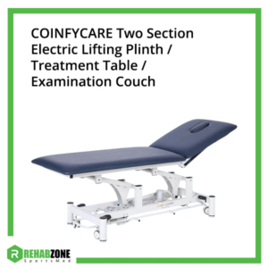 COINFYCARE Two Section Electric Lifting Plinth Treatment Table Examination Couch Frame Rehabzone Singapore