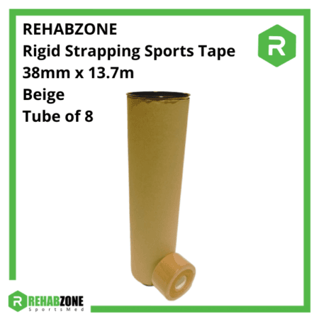 REHABZONE 38mm x 13.7m Rigid Strapping Sports Tape (Tube of 8)