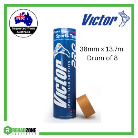 VICTOR Pro Rigid Strapping Sports Tape 38mm x 13.7m (Tube of 8 Rolls)